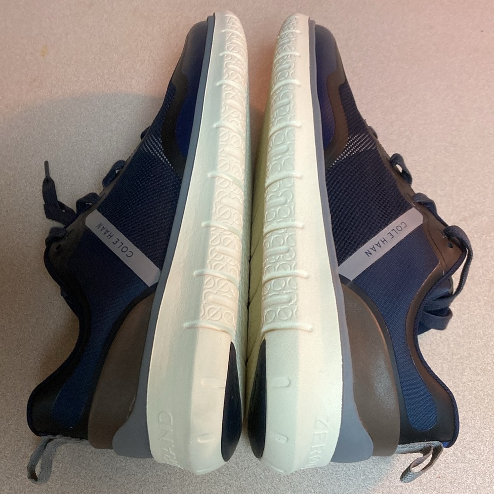 NWOT Men’s Cole Hahn 11M Navy/Truffle/Ivory Sneakers—Generation Zero Grand TXT - Picture 6 of 9